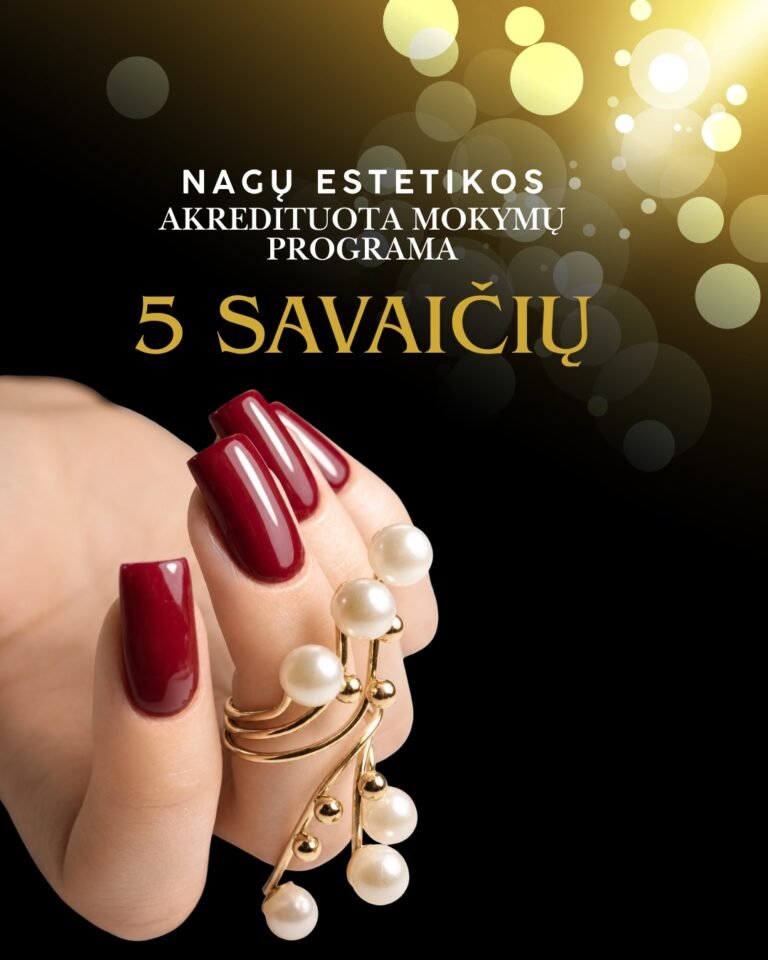 5 savaičių nagų estetikos kursai Kaune